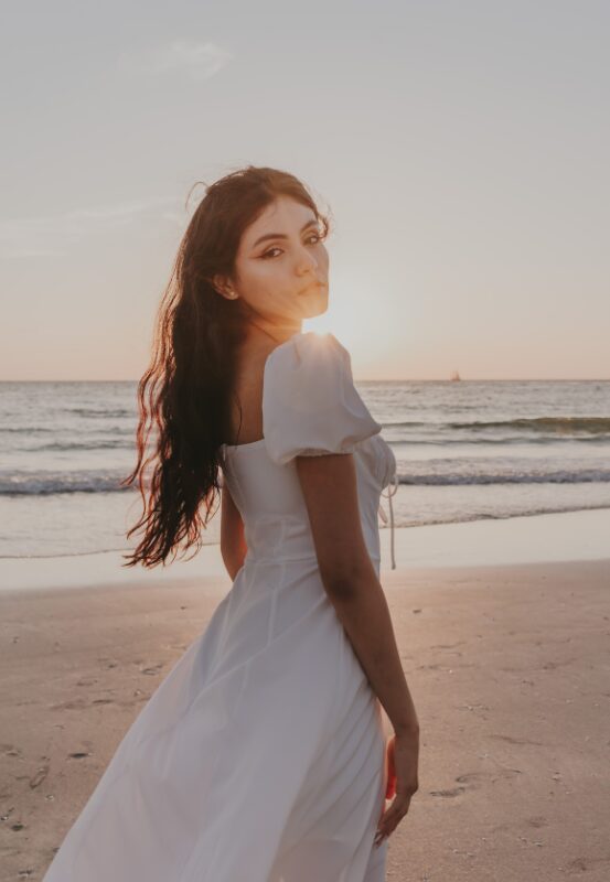 robe blanche boh&egrave;me