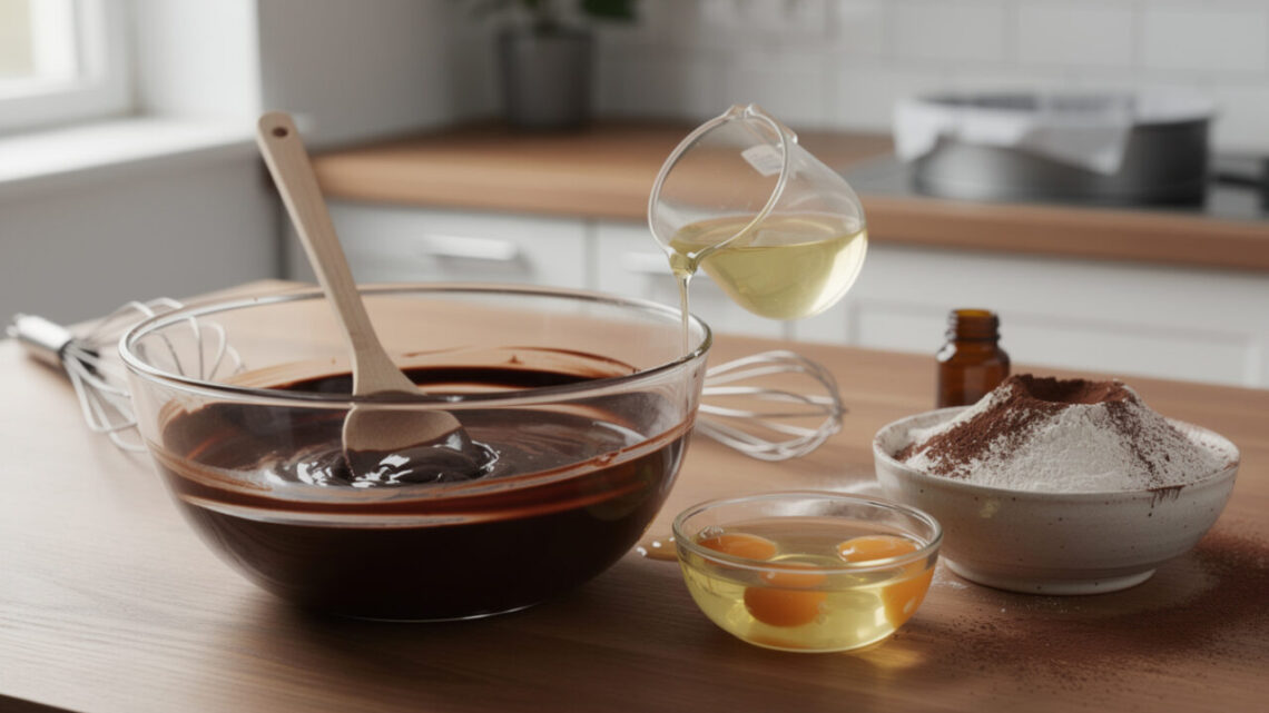 Préparer un gâteau au chocolat fondant sans beurre