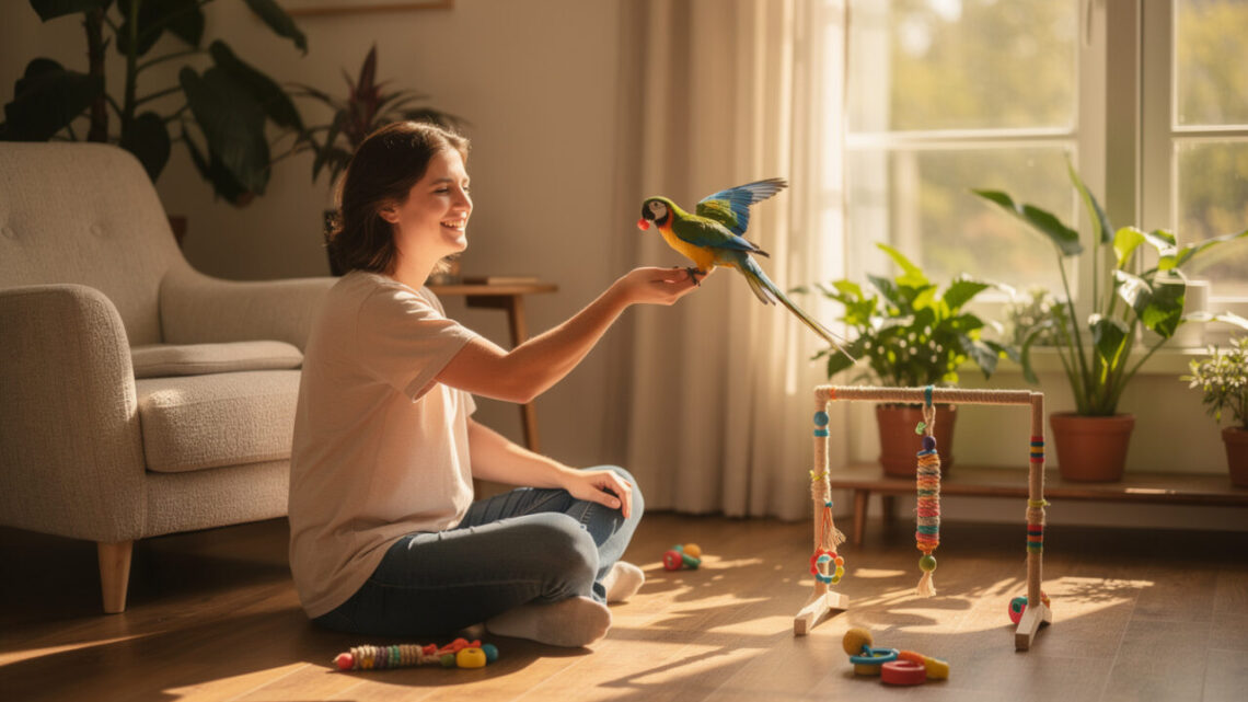 Apprendre des tours amusants à son perroquet